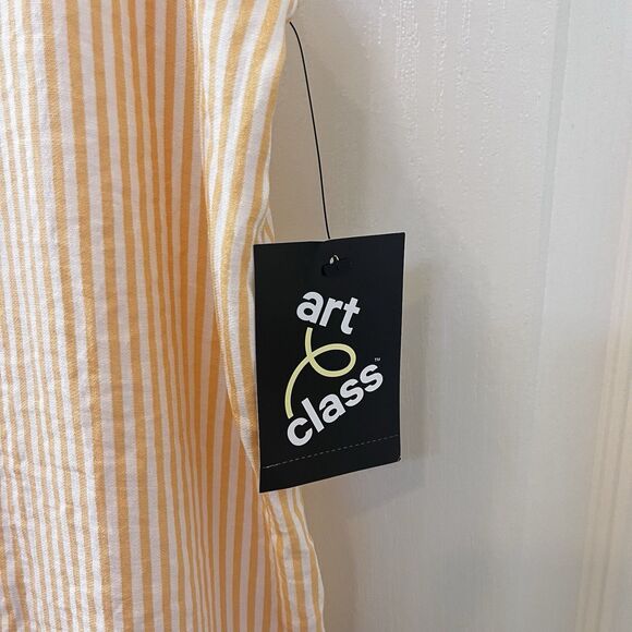 Art Class Orange and White Striped Romper Girls Size Large 10-12 NWT - Picture 6 of 12